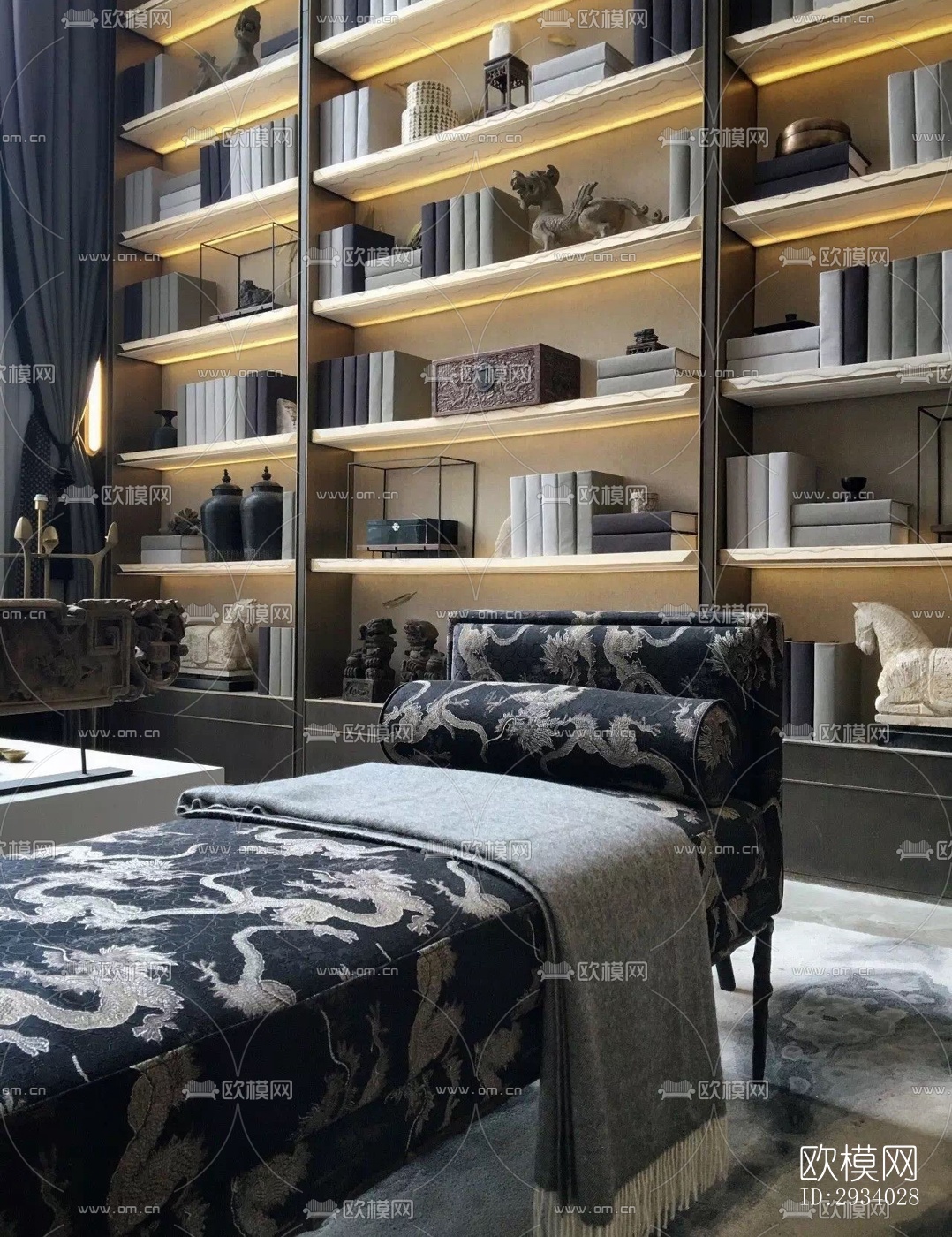 新中式别墅效果图下载（渲染图15）