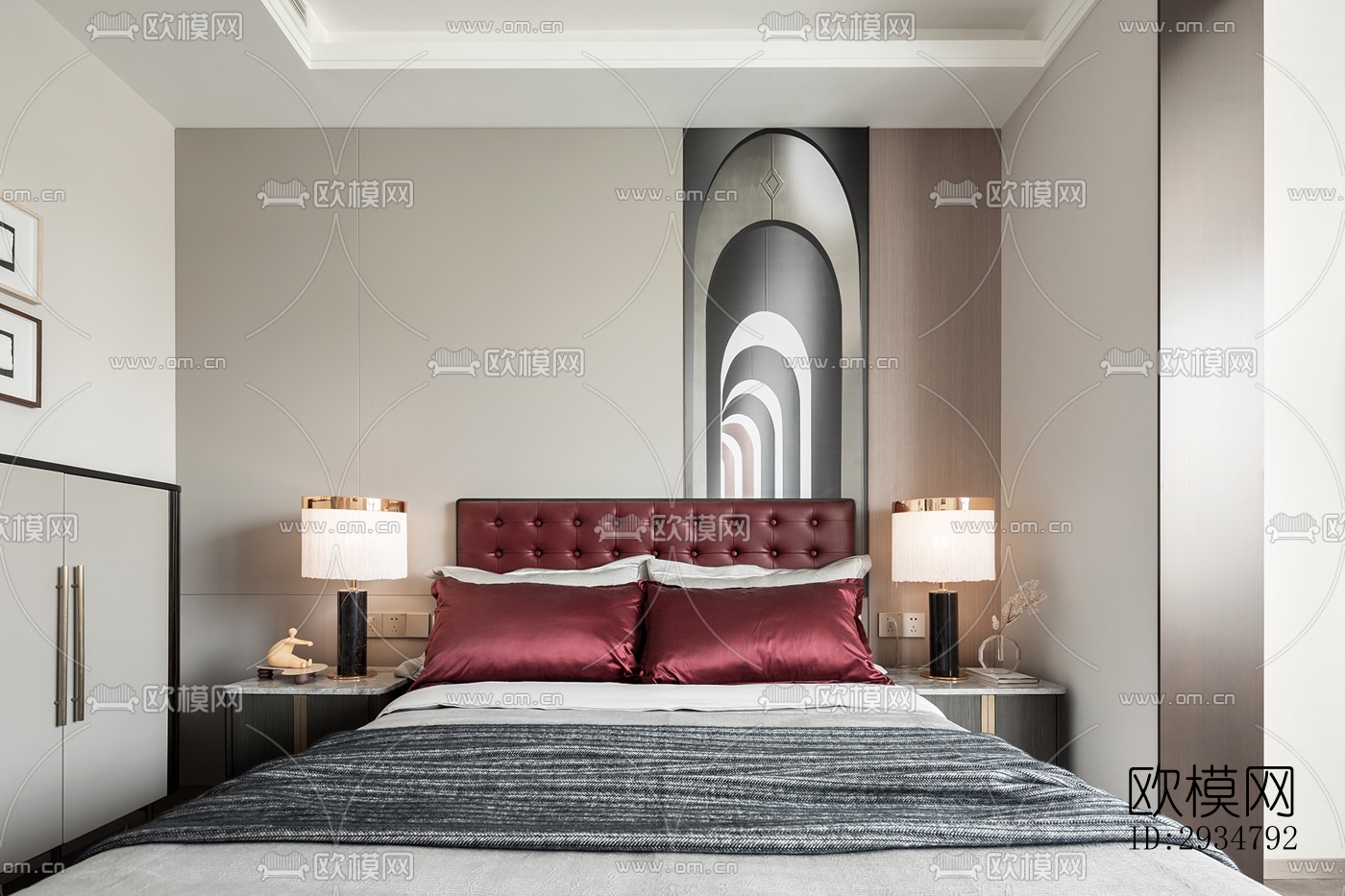 现代平层效果图下载（渲染图2）