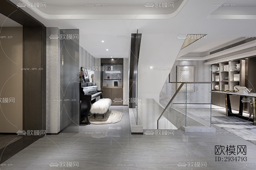 现代平层效果图下载(渲染图12)