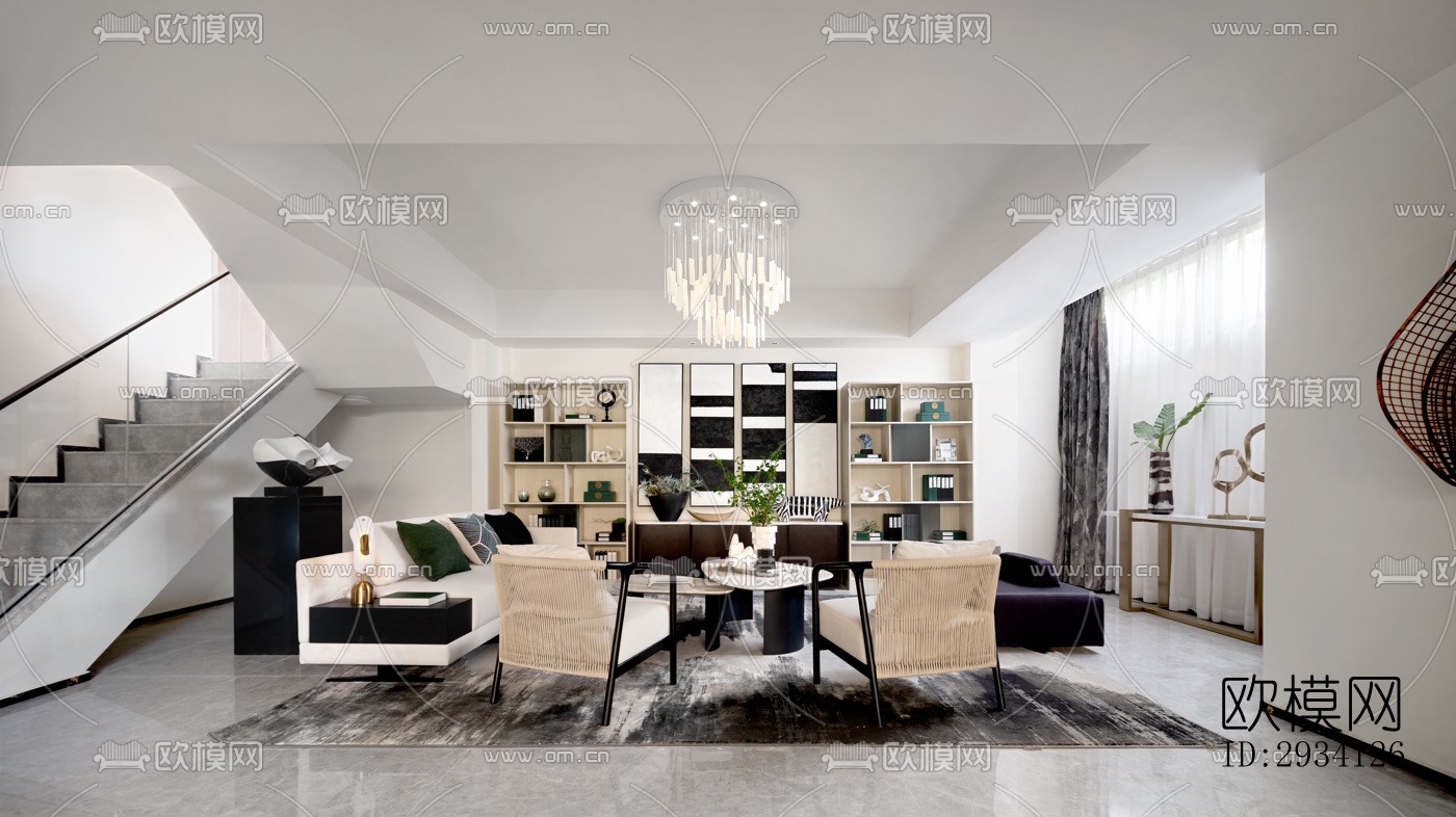 现代别墅效果图下载（渲染图7）