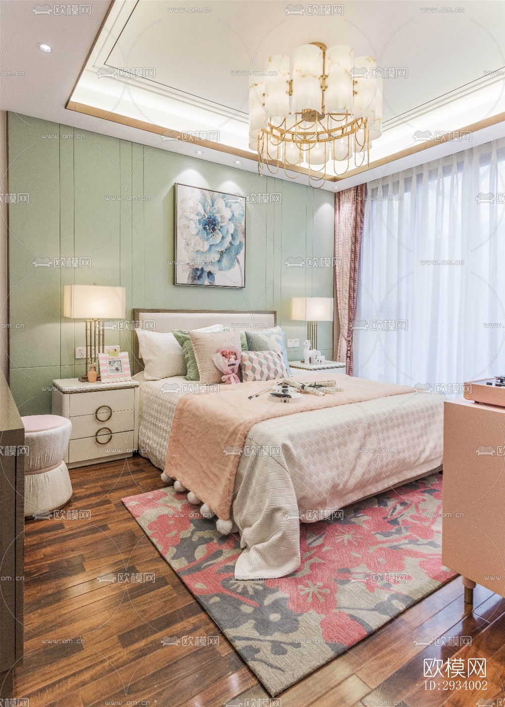 新中式别墅效果图下载（渲染图14）