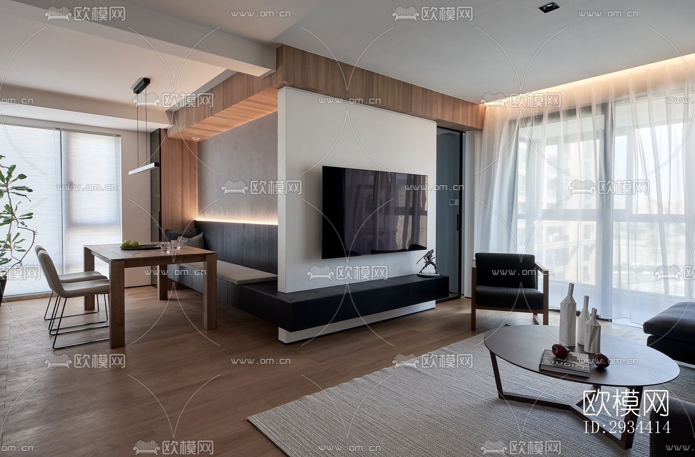 北欧平层效果图下载（渲染图14）