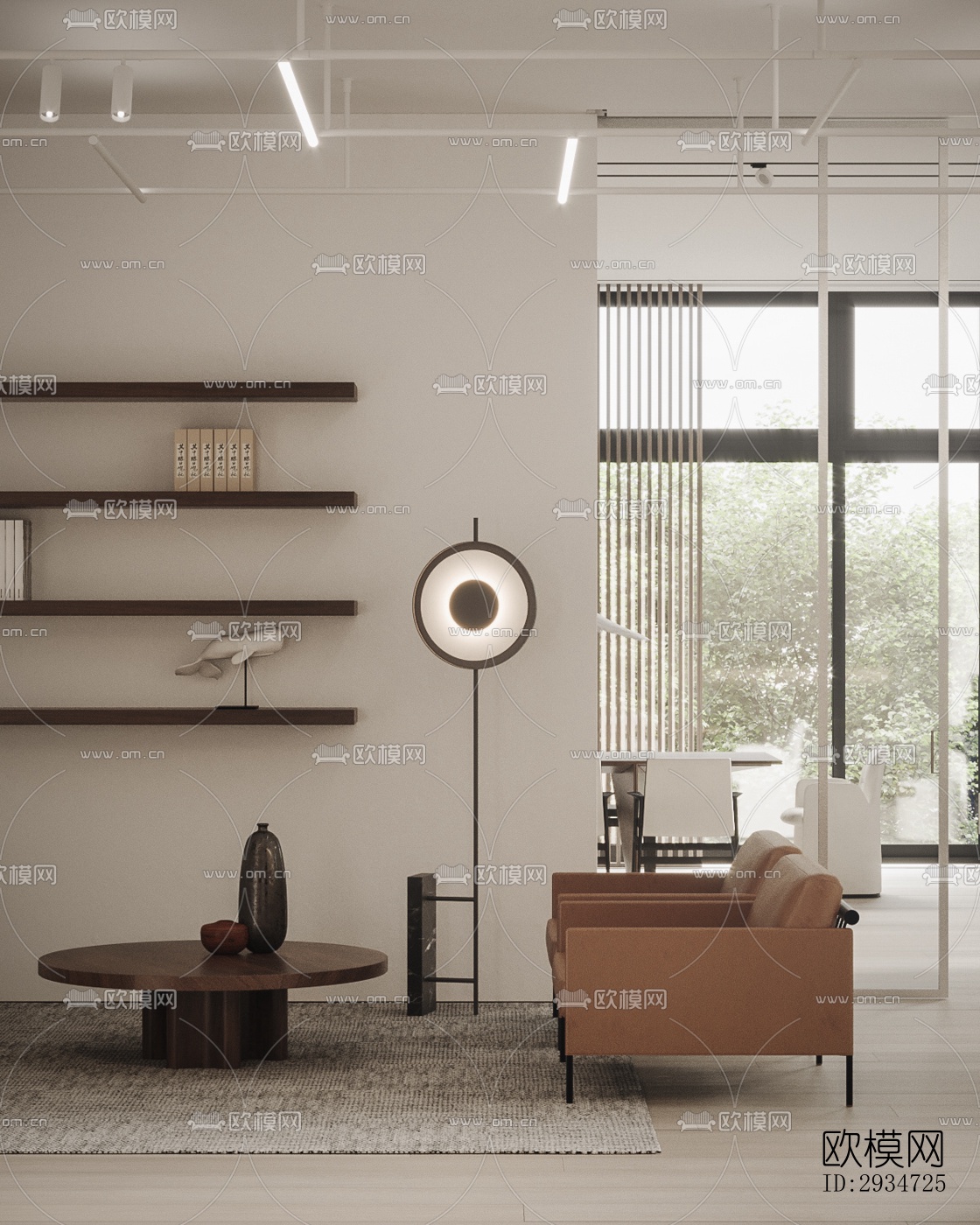 现代平层效果图下载（渲染图3）