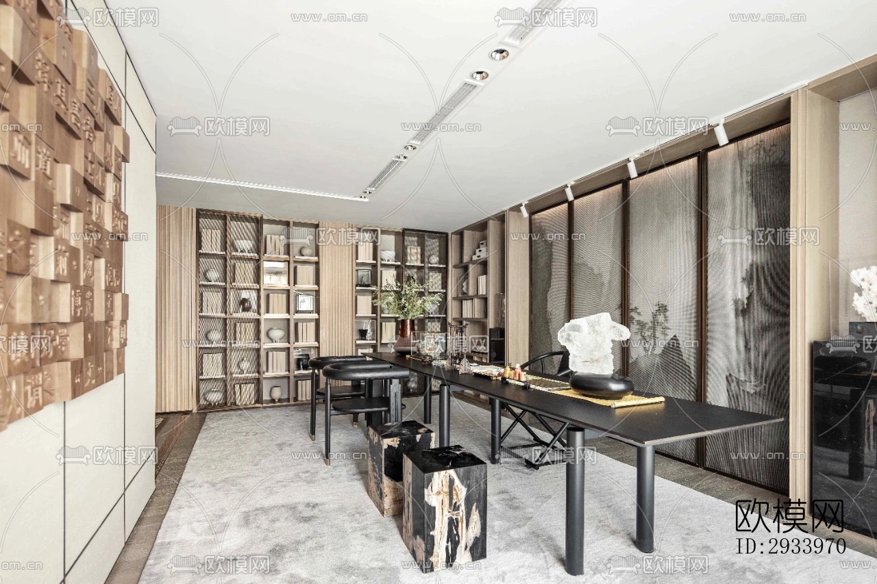 新中式别墅效果图下载（渲染图17）