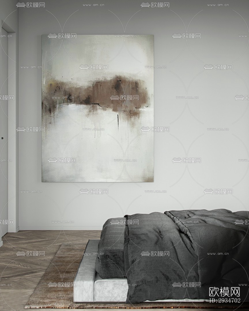 现代平层效果图下载（渲染图1）