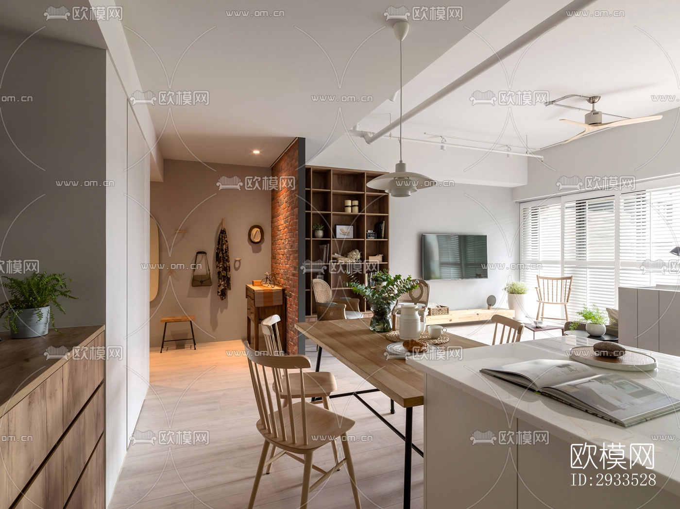 北欧公寓效果图下载（渲染图8）