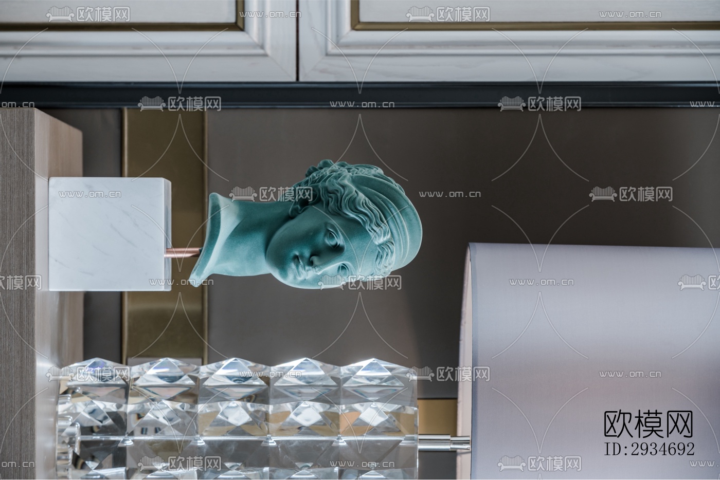 法式平层效果图下载（渲染图12）