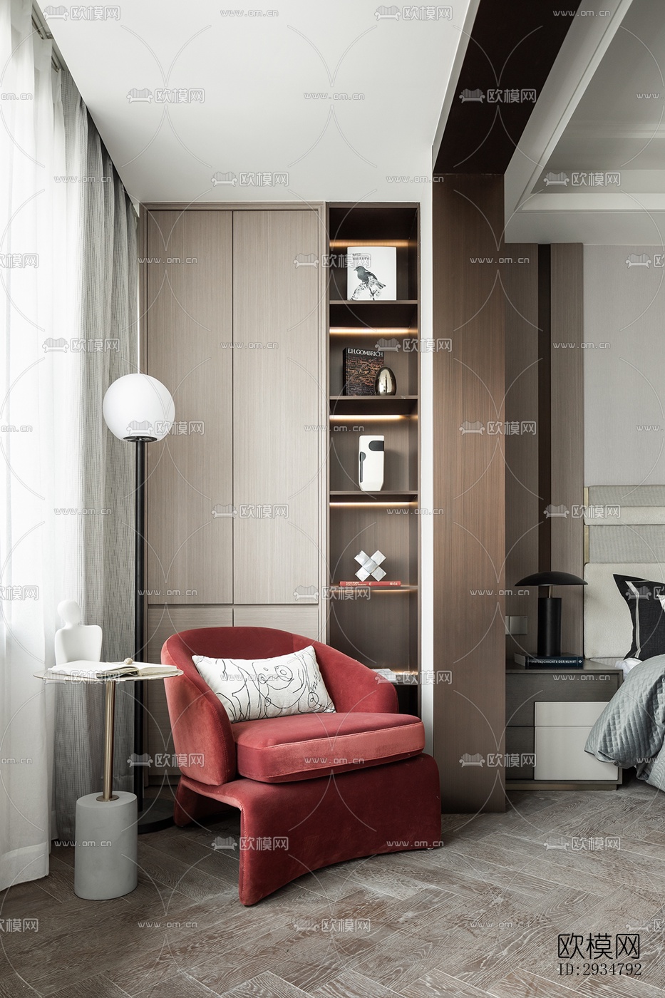 现代平层效果图下载（渲染图11）