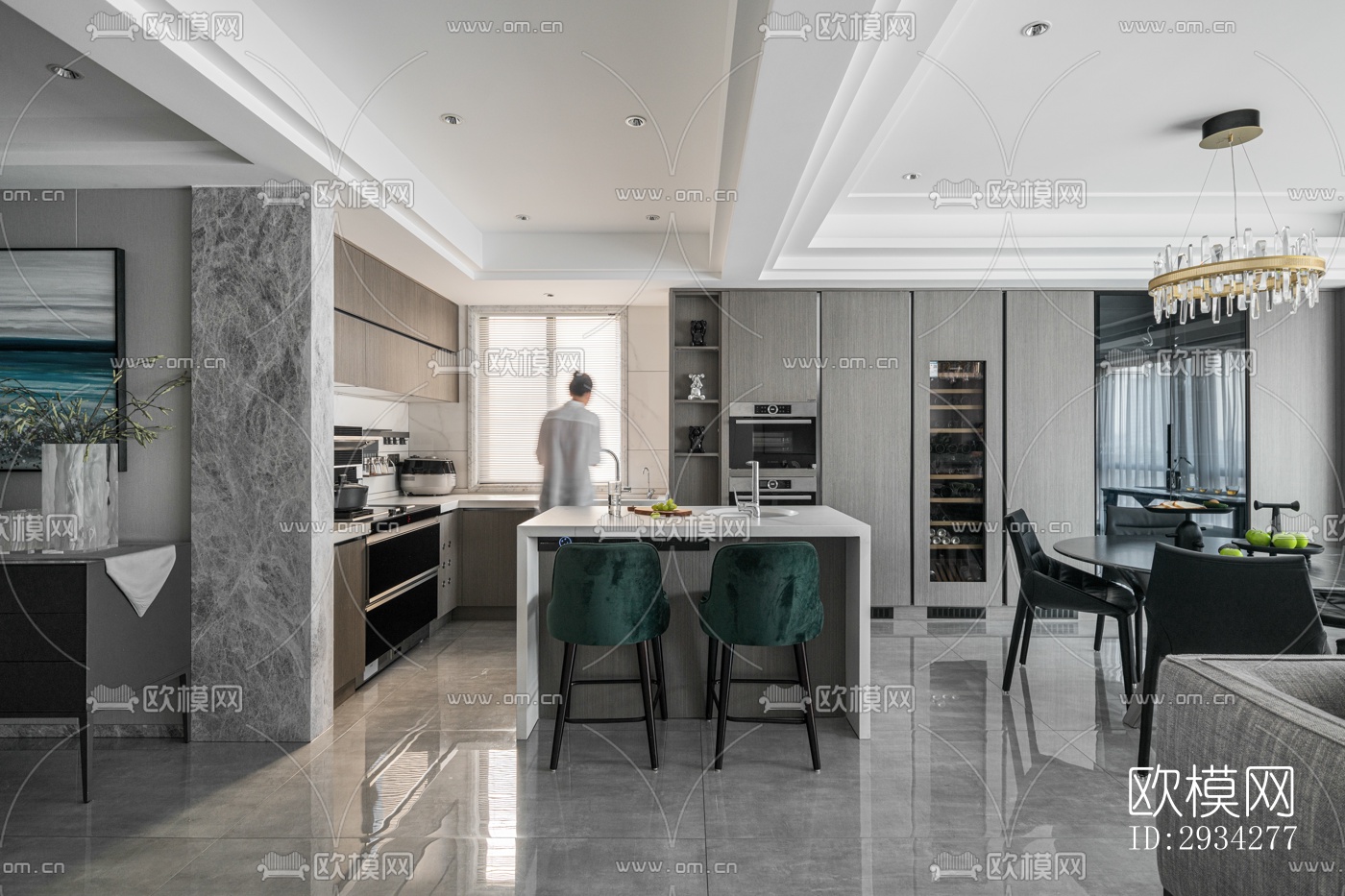 现代复式效果图下载（渲染图17）