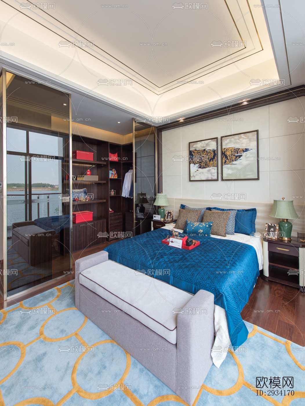 中式复式效果图下载（渲染图7）