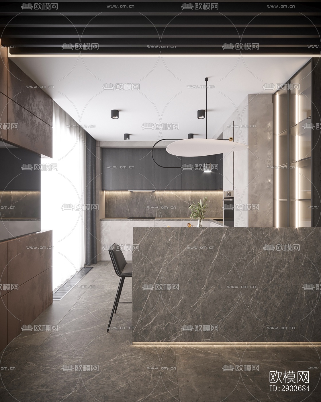 工业风公寓效果图下载（渲染图9）