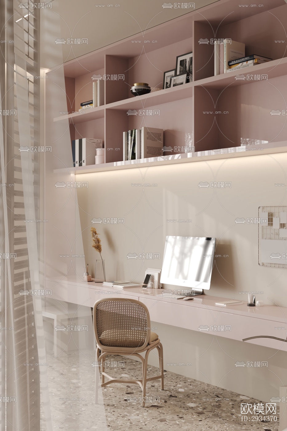 侘寂平层效果图下载（渲染图6）