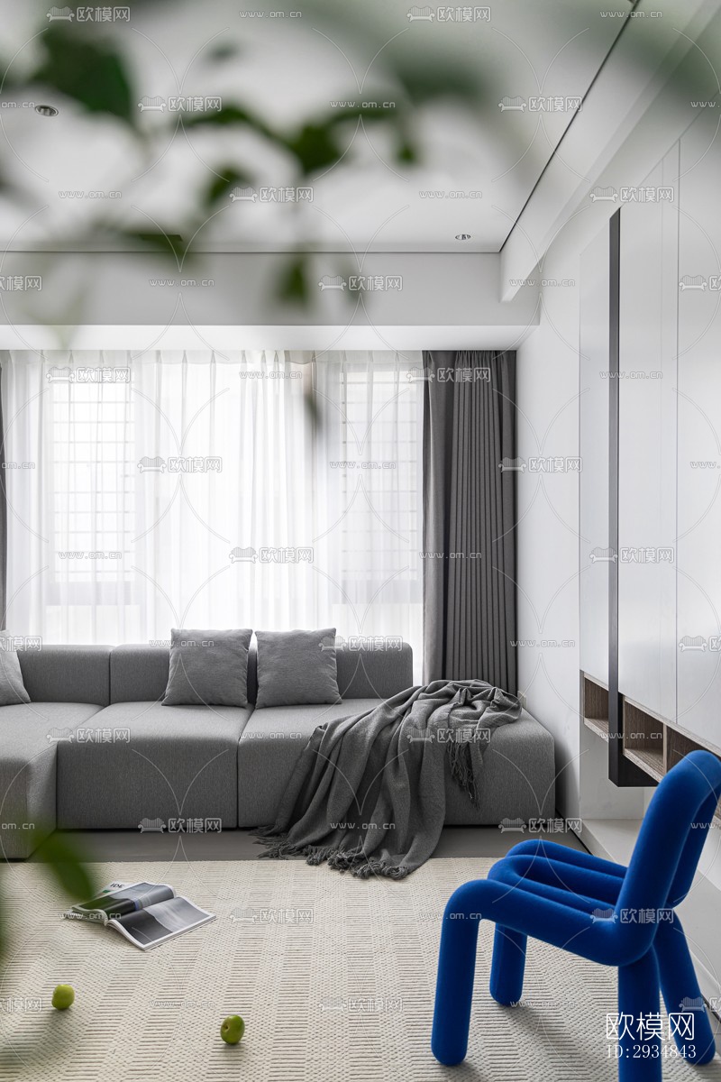 现代平层效果图下载（渲染图13）