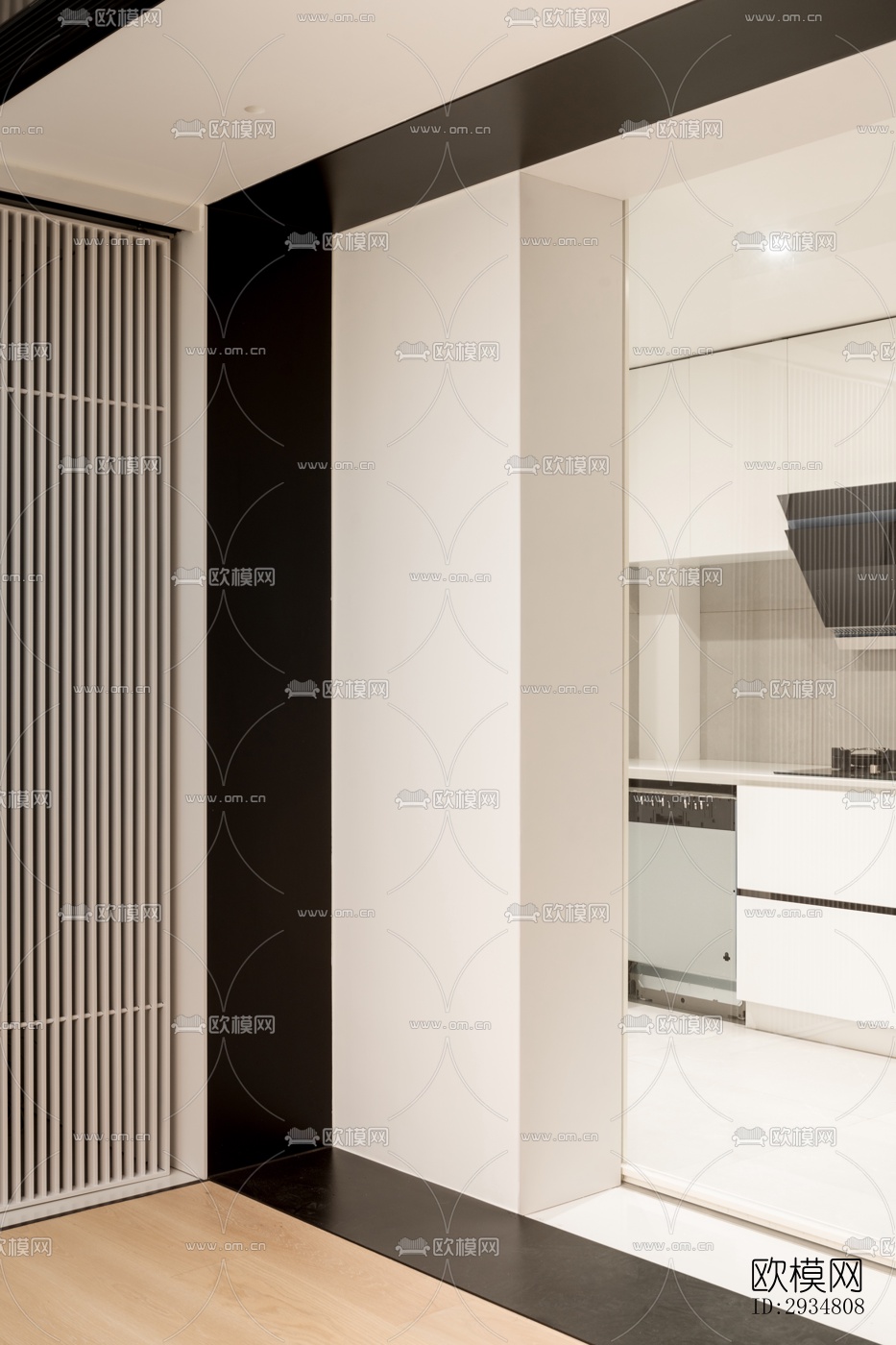 现代平层效果图下载（渲染图20）