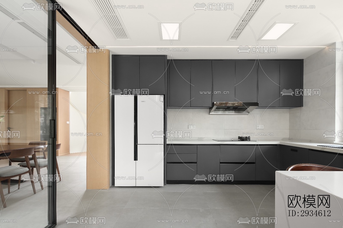 新中式平层效果图下载（渲染图20）