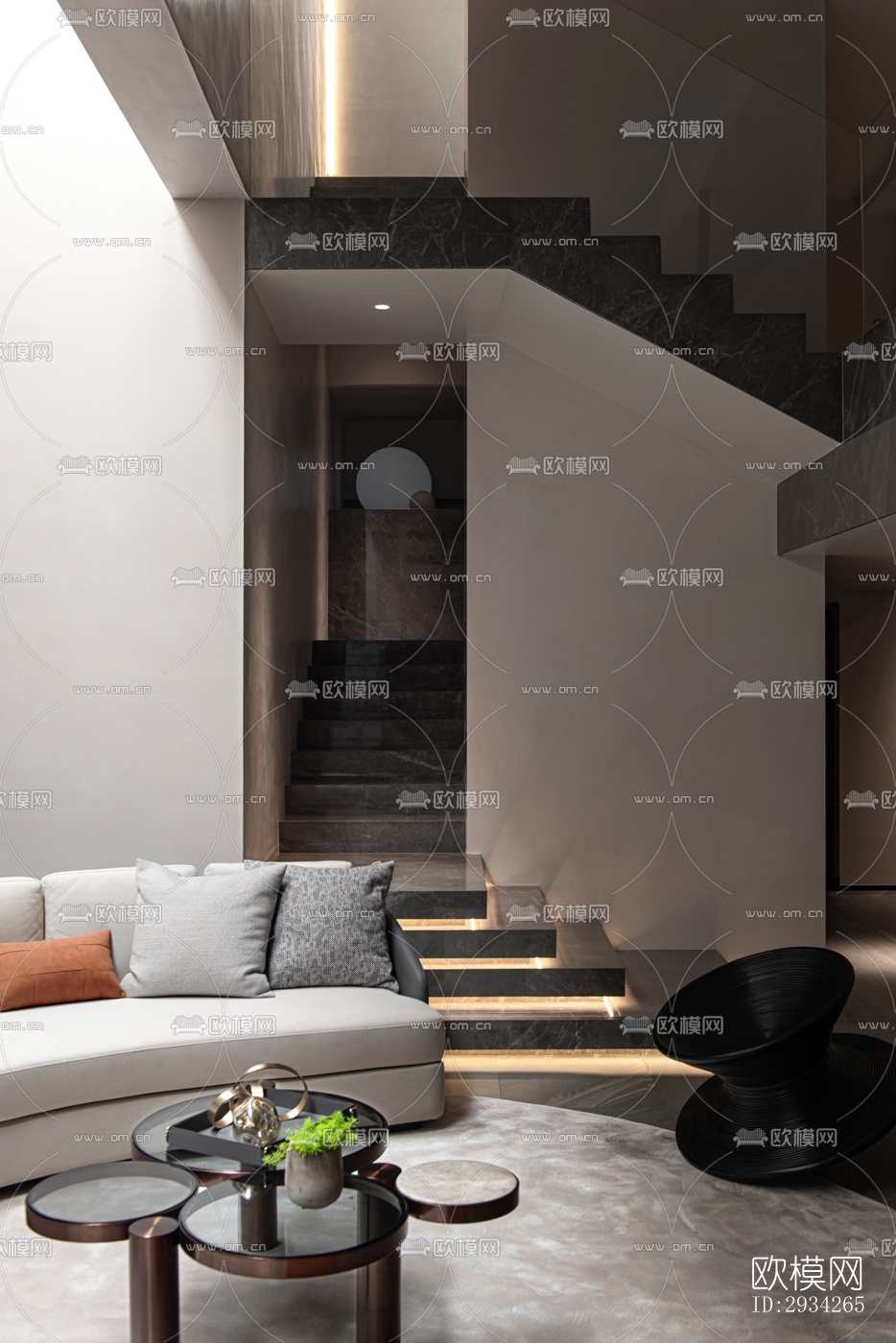 现代复式效果图下载（渲染图15）