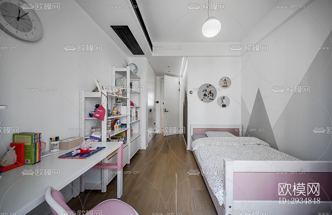 现代平层效果图下载（渲染图4）