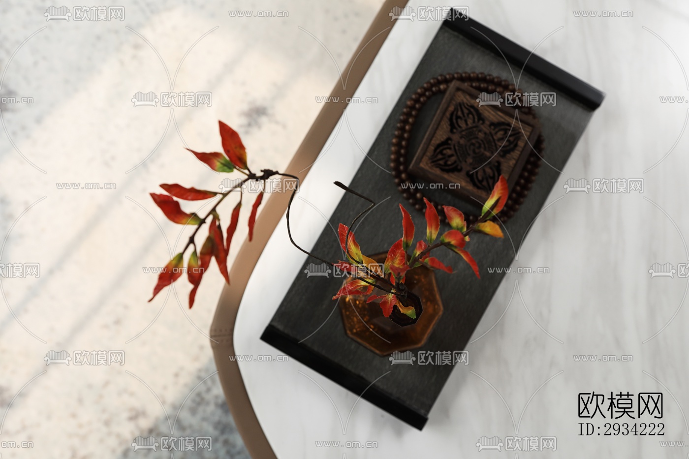 新中式复式效果图下载（渲染图16）