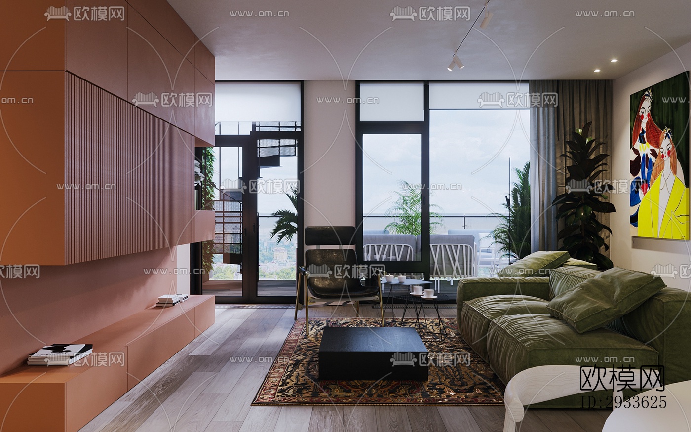 北欧公寓效果图下载（渲染图12）