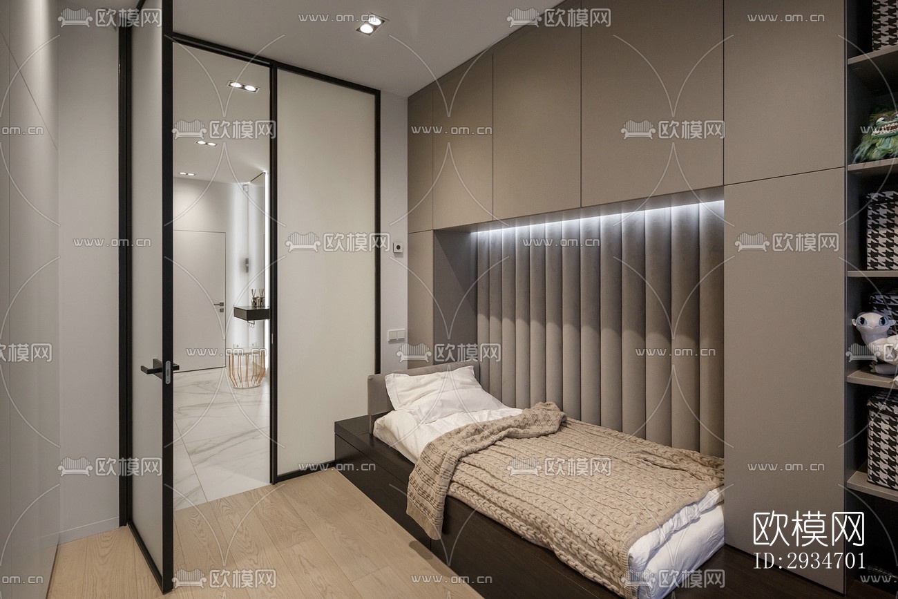 现代平层效果图下载（渲染图6）