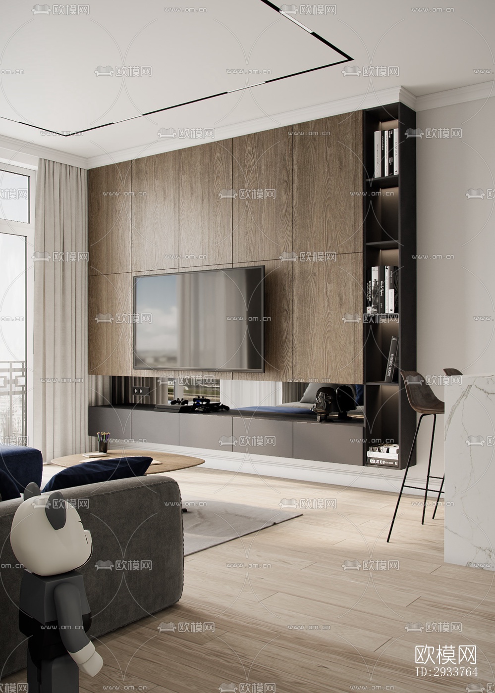 现代公寓效果图下载（渲染图19）