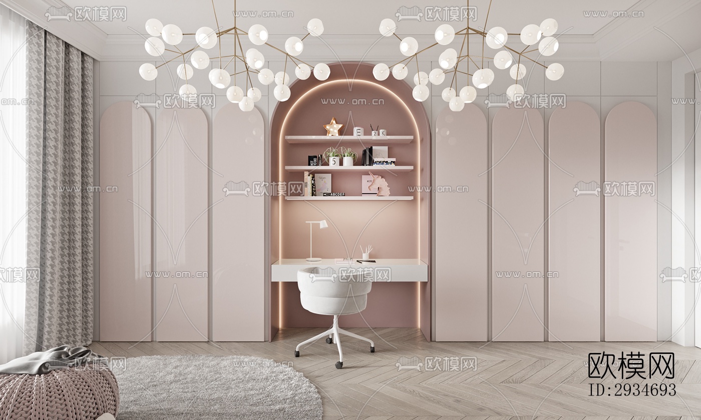 现代平层效果图下载（渲染图3）