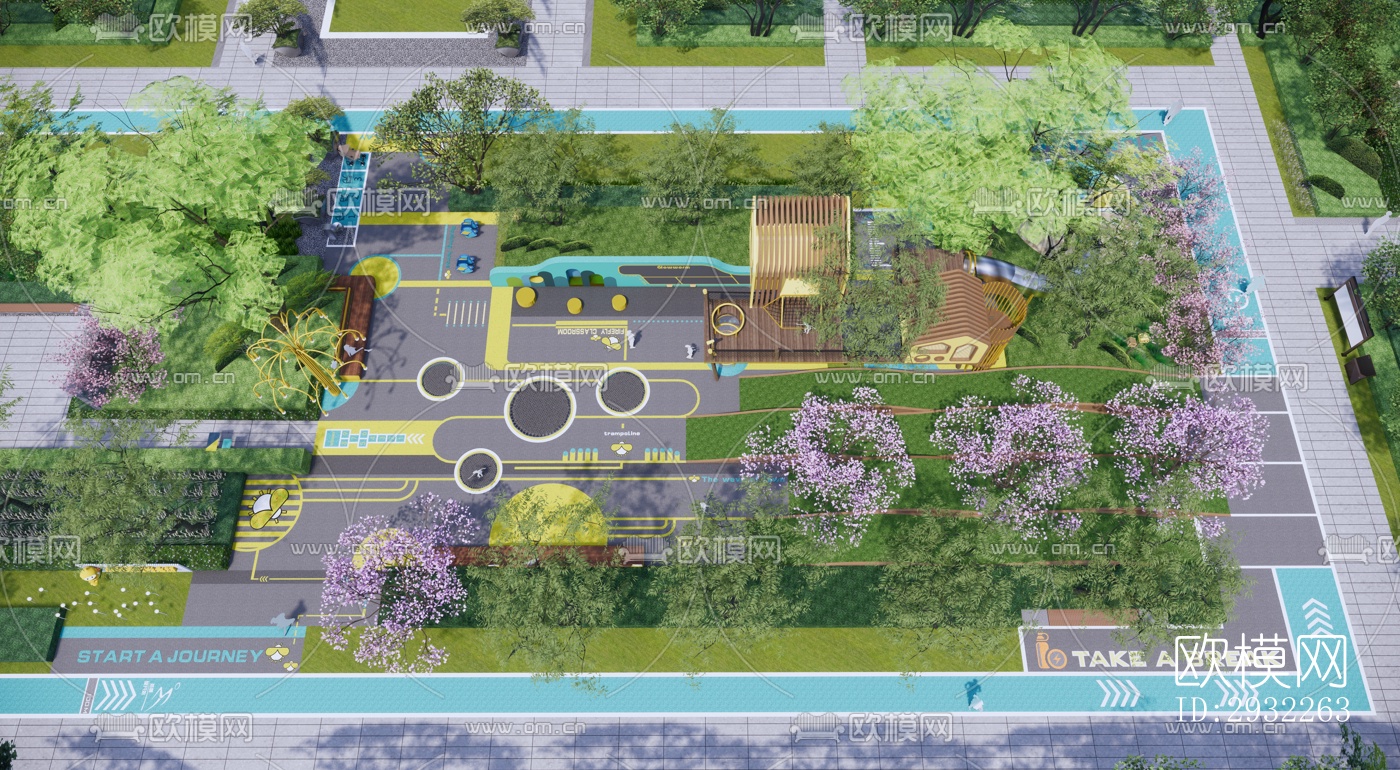 现代儿童游乐效果图下载（渲染图3）