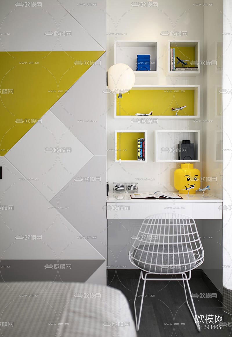 新中式平层效果图下载（渲染图8）