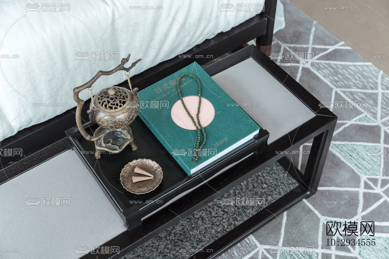 新中式平层效果图下载（渲染图7）