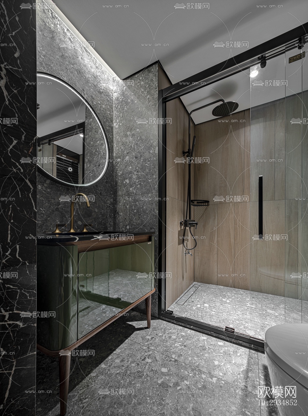 现代平层效果图下载（渲染图13）