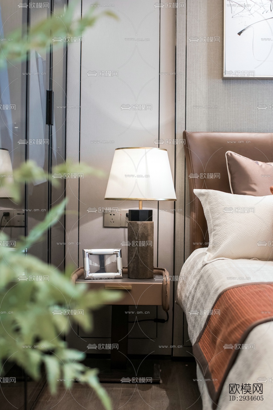 新中式平层效果图下载（渲染图5）