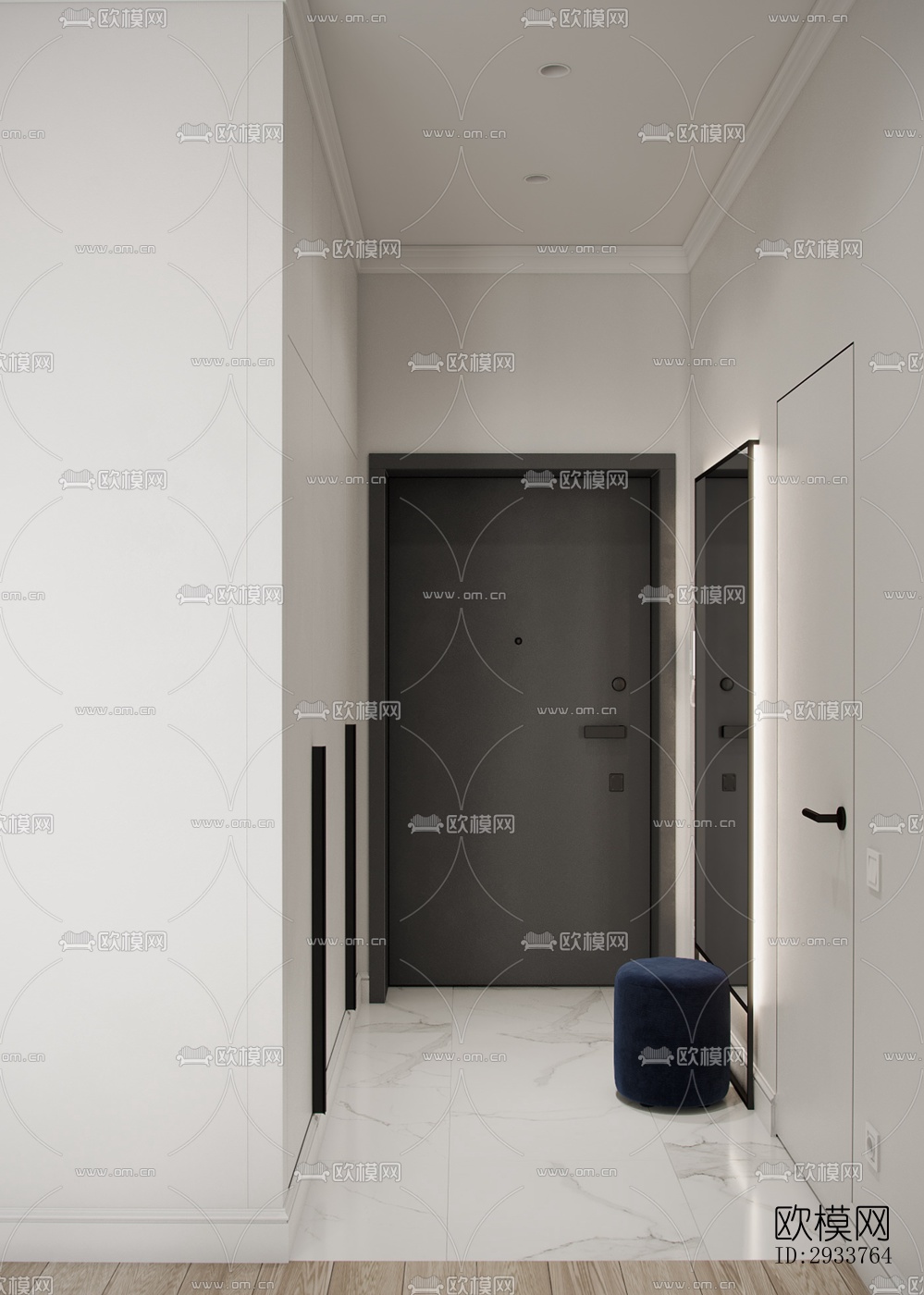 现代公寓效果图下载（渲染图4）