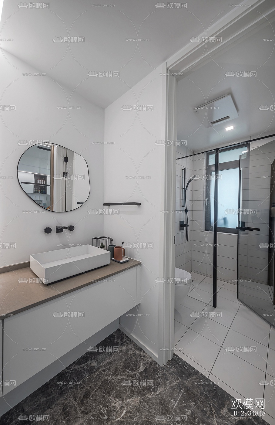 现代平层效果图下载（渲染图20）