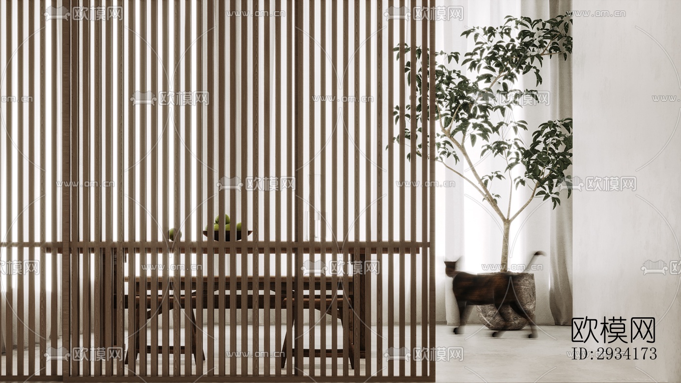 侘寂复式效果图下载（渲染图4）