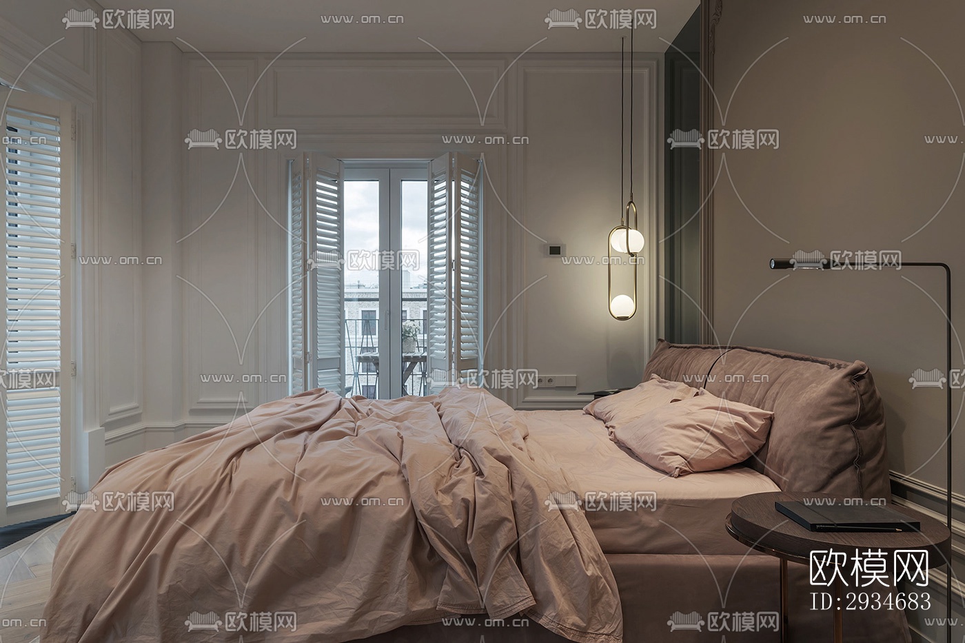 欧式平层效果图下载（渲染图7）