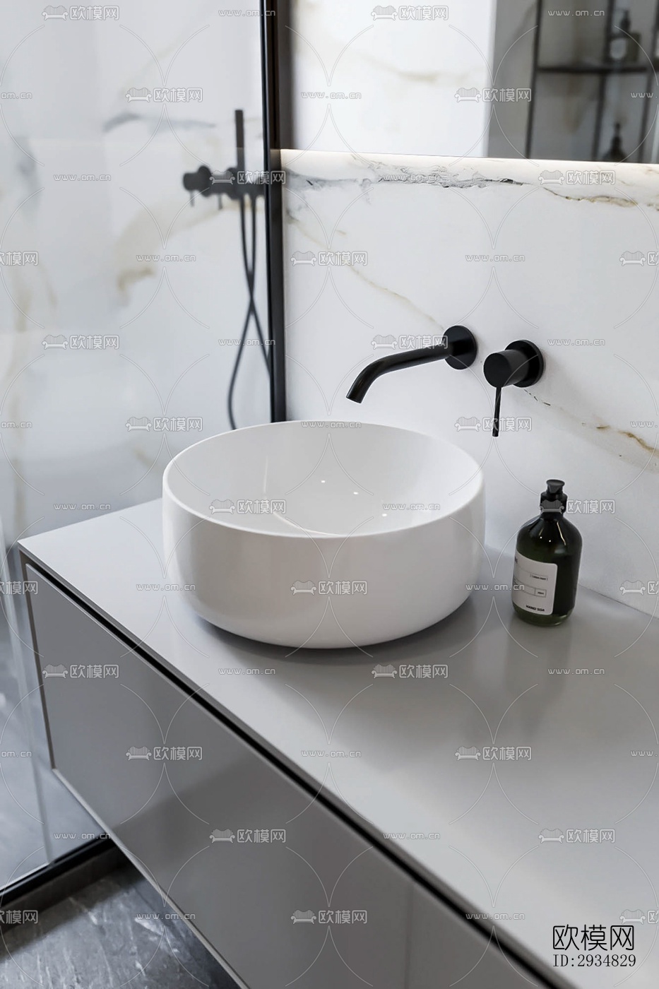 现代平层效果图下载（渲染图20）