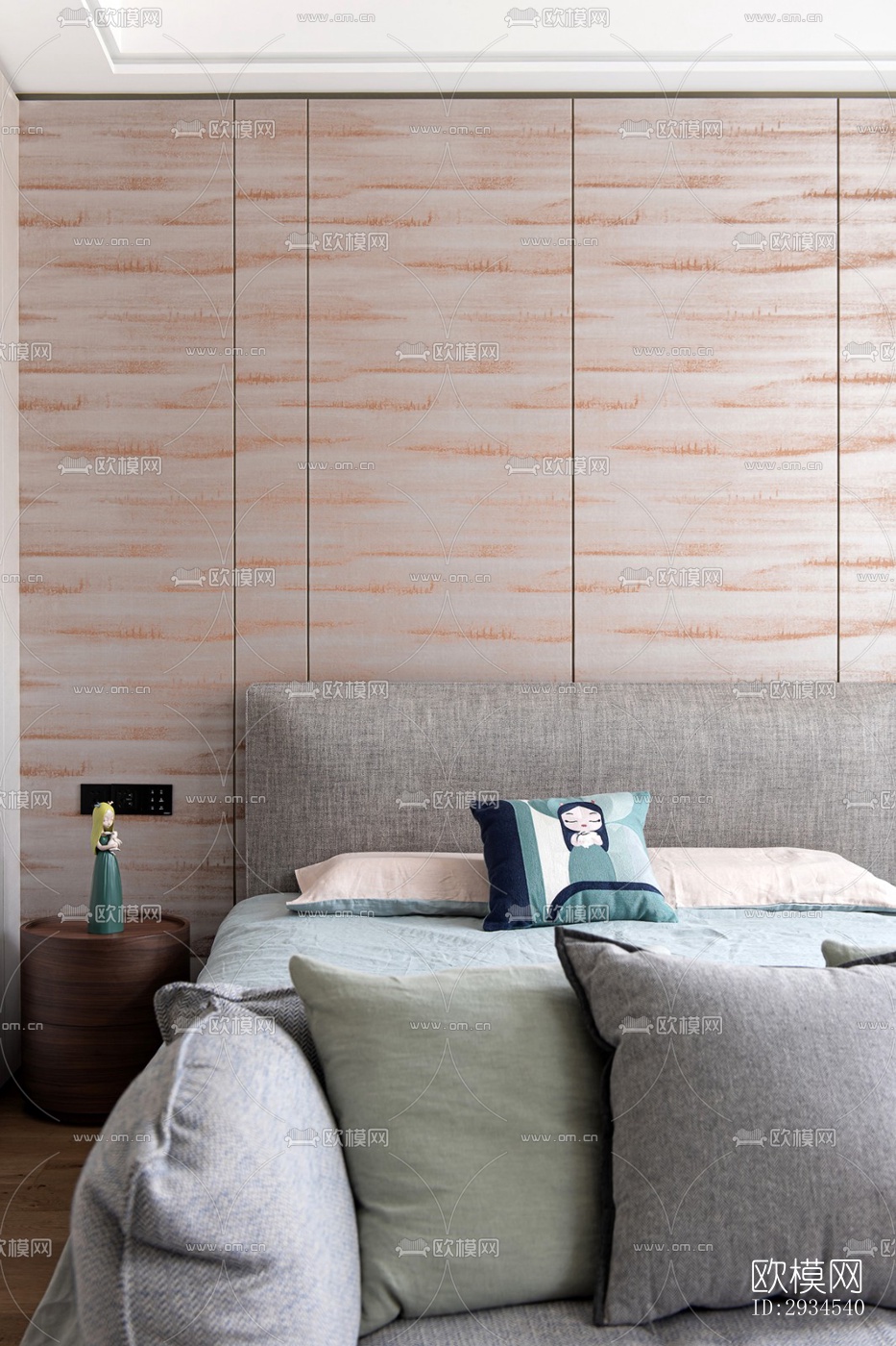 新中式平层效果图下载（渲染图2）