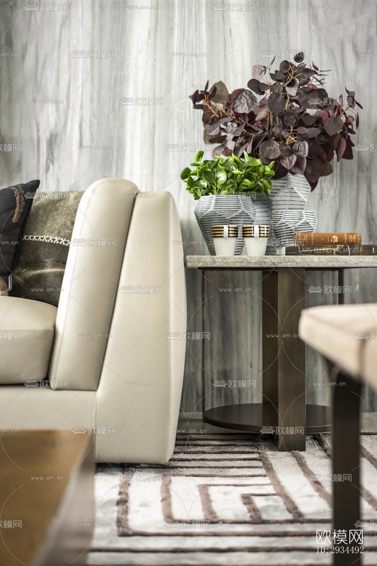 新中式平层效果图下载（渲染图18）