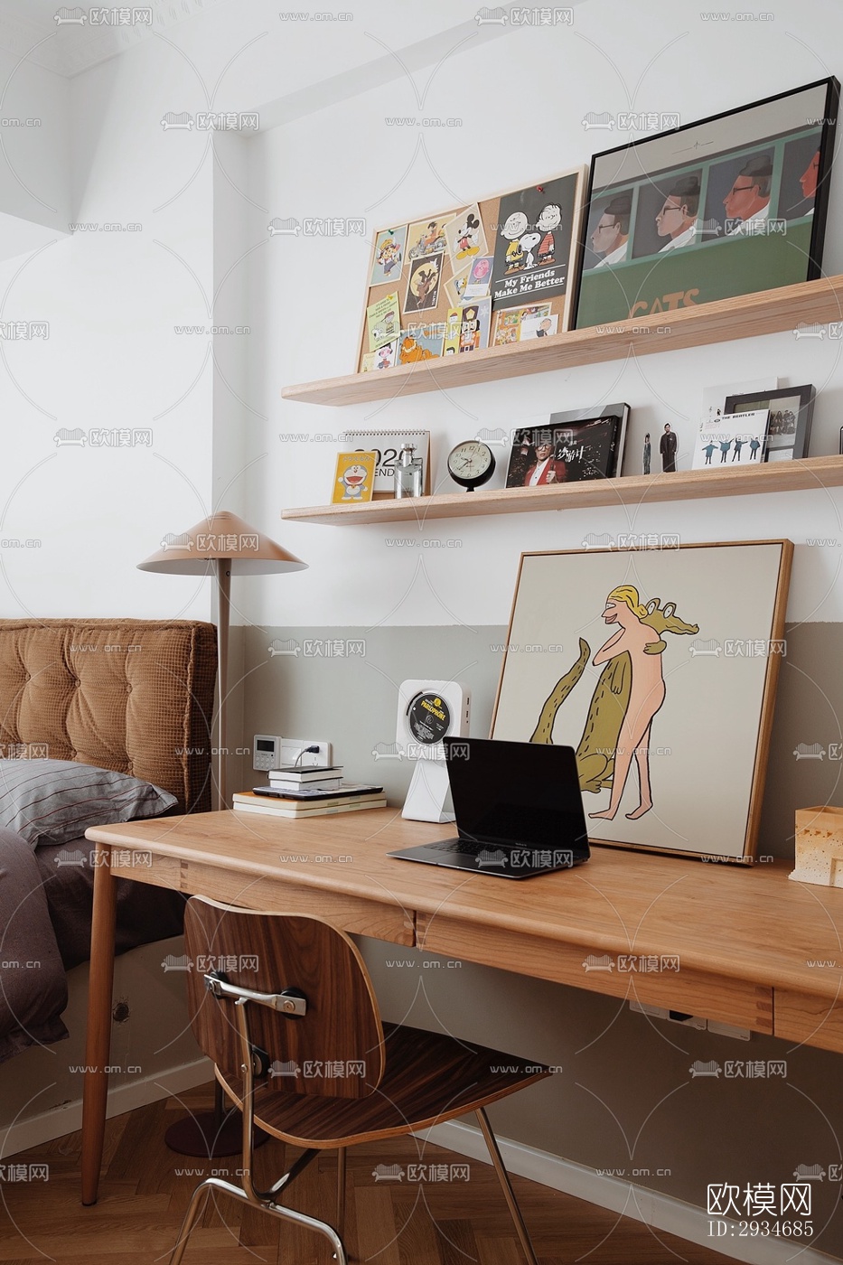 欧式平层效果图下载（渲染图8）