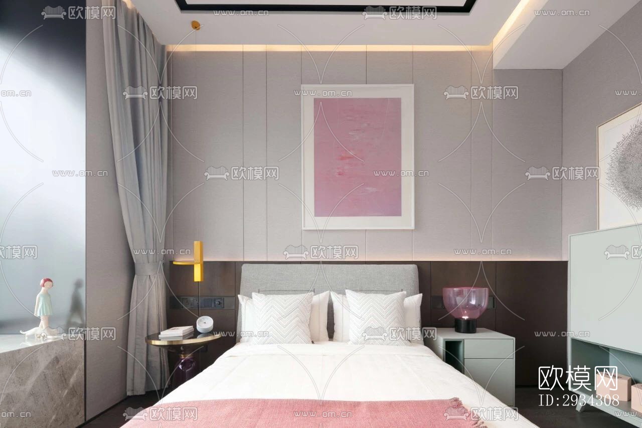 现代复式效果图下载（渲染图13）