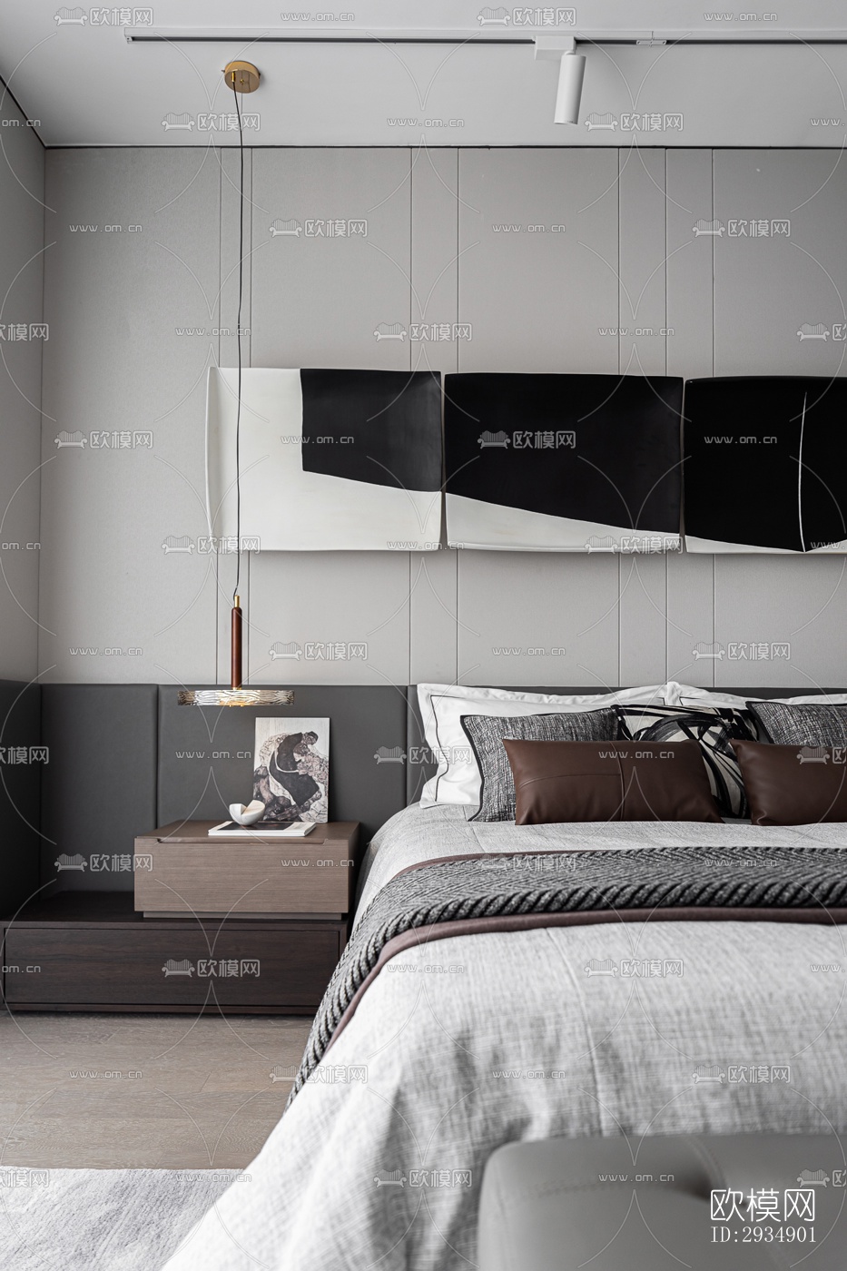 现代平层效果图下载（渲染图7）