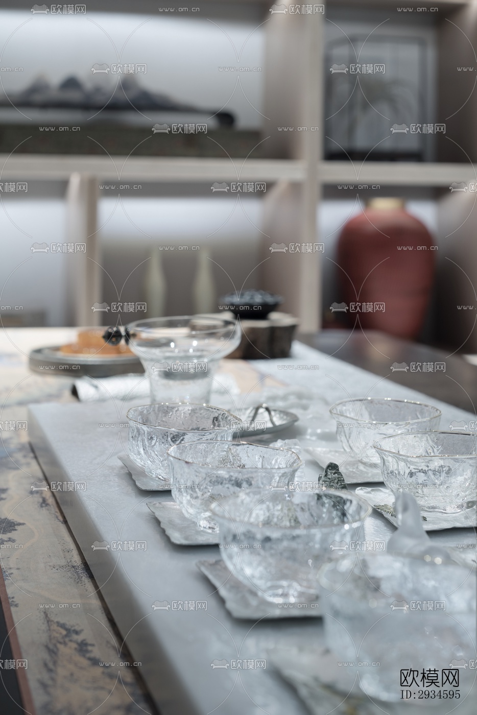 新中式平层效果图下载（渲染图6）