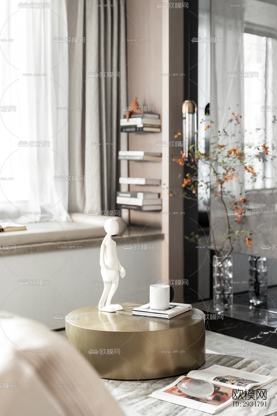 现代平层效果图下载（渲染图5）