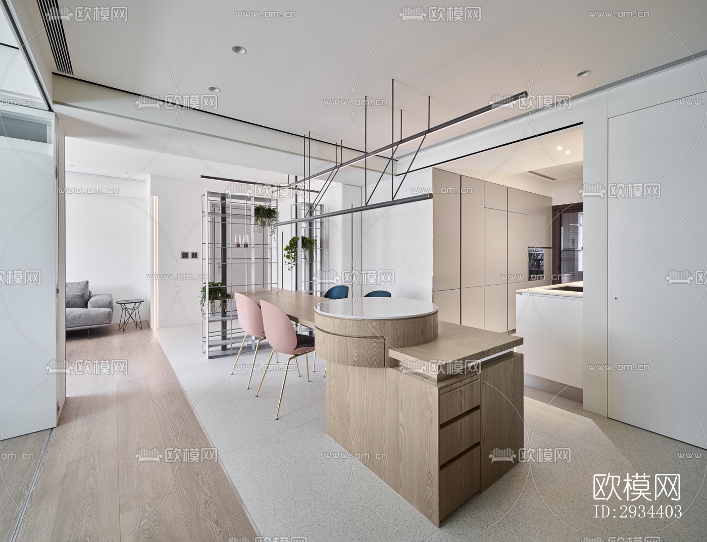 北欧平层效果图下载（渲染图2）