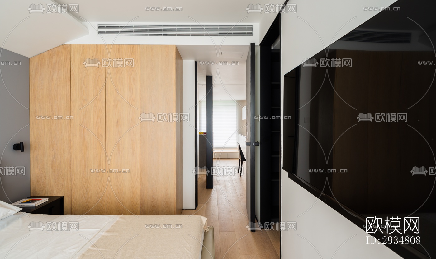 现代平层效果图下载（渲染图11）