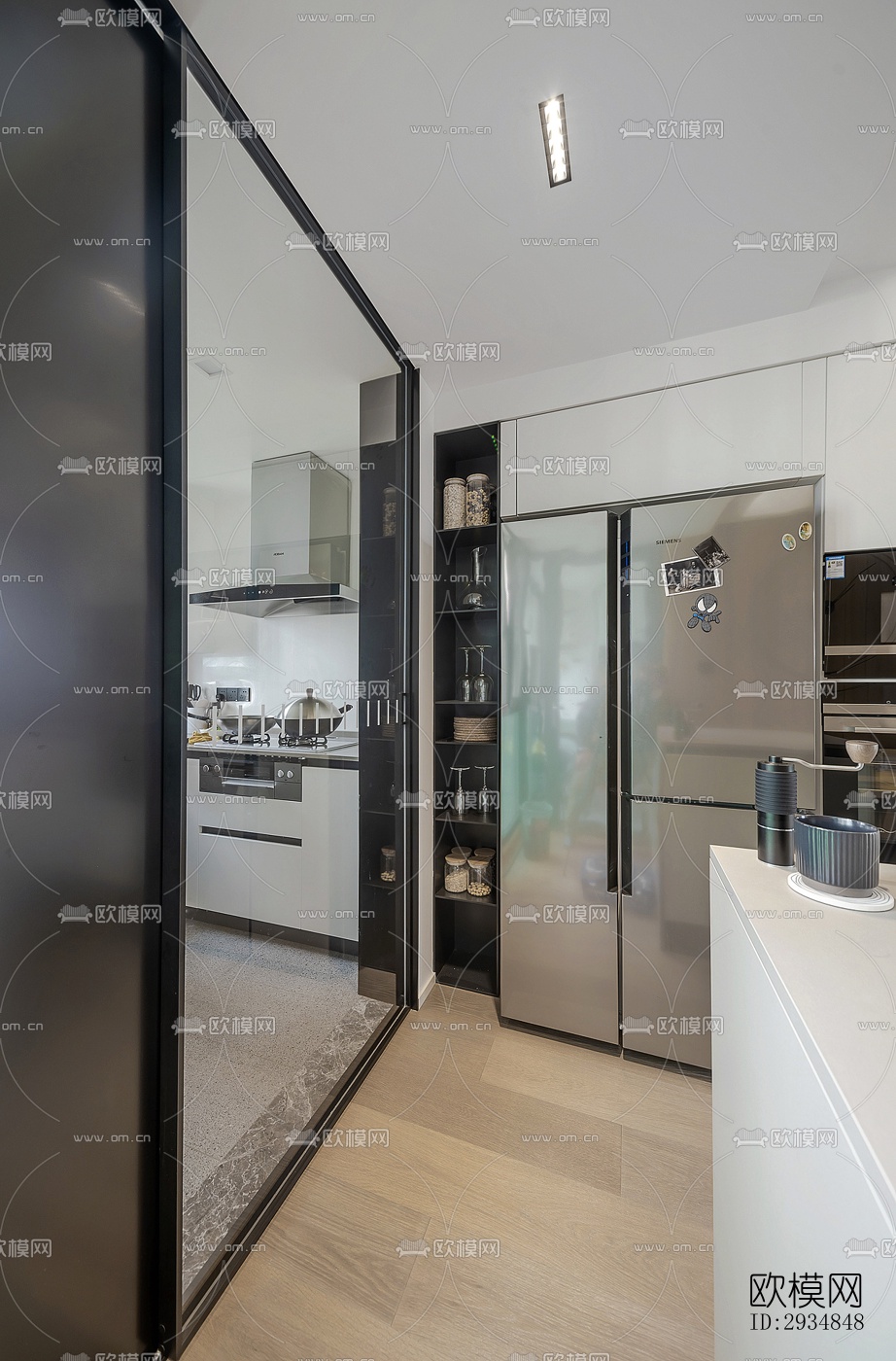 现代平层效果图下载（渲染图18）