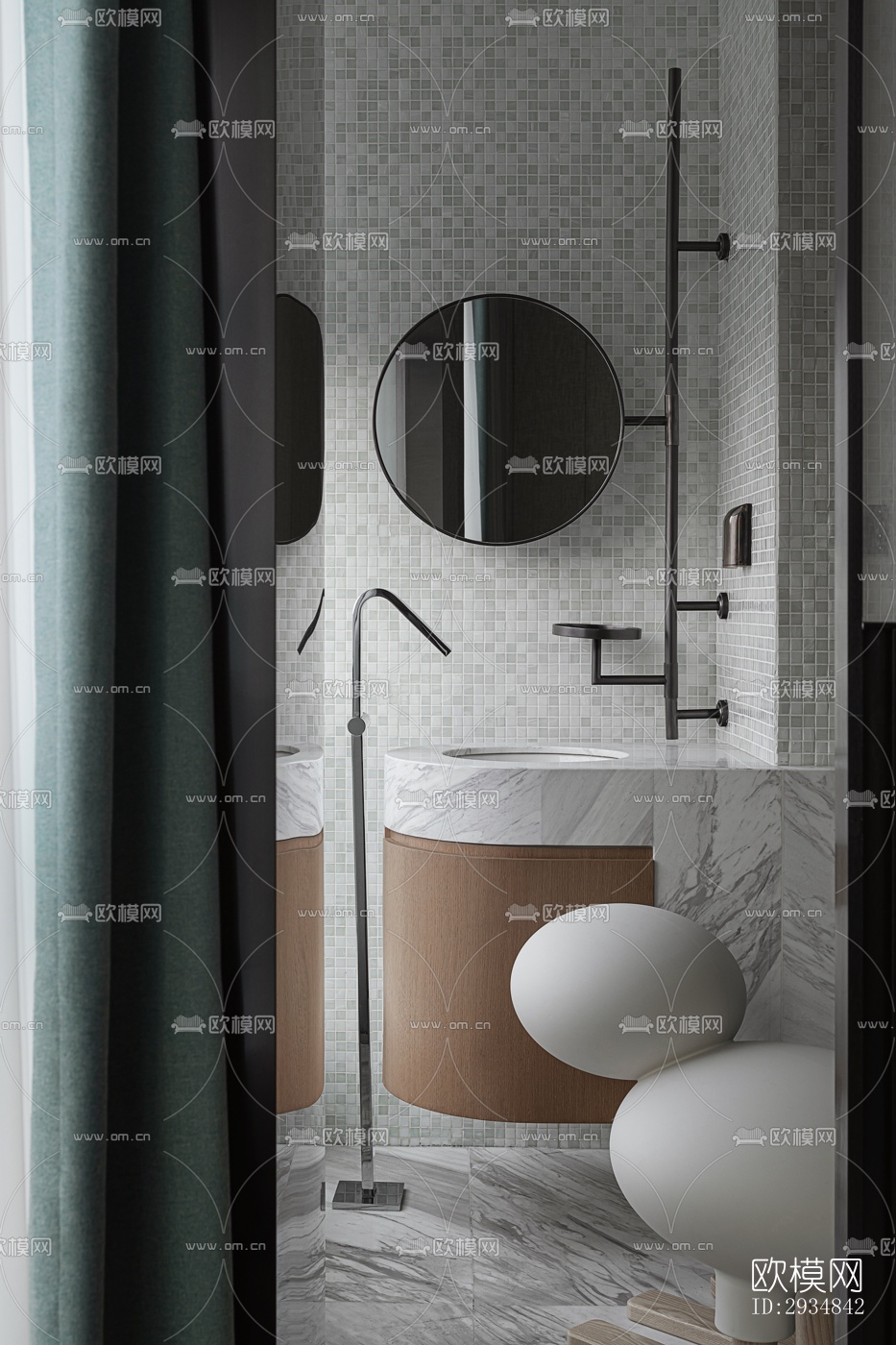 现代平层效果图下载（渲染图16）