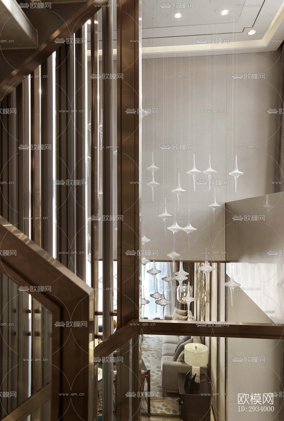 新中式别墅效果图下载（渲染图14）