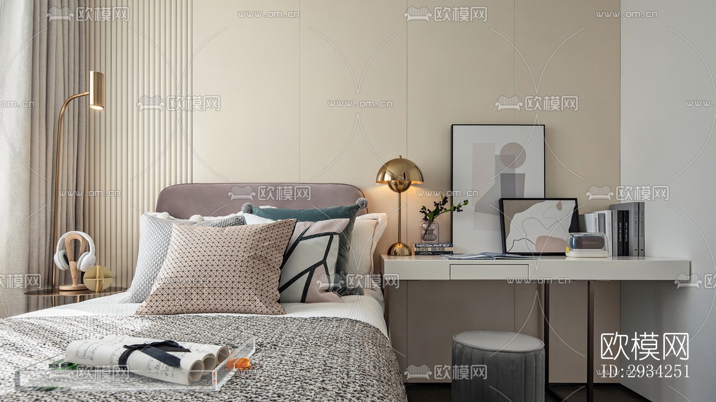 现代复式效果图下载（渲染图18）