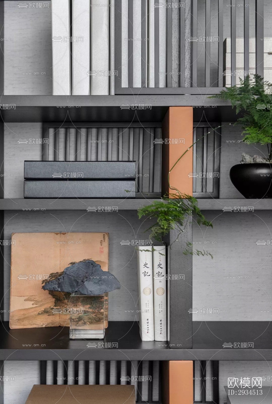 新中式平层效果图下载（渲染图15）